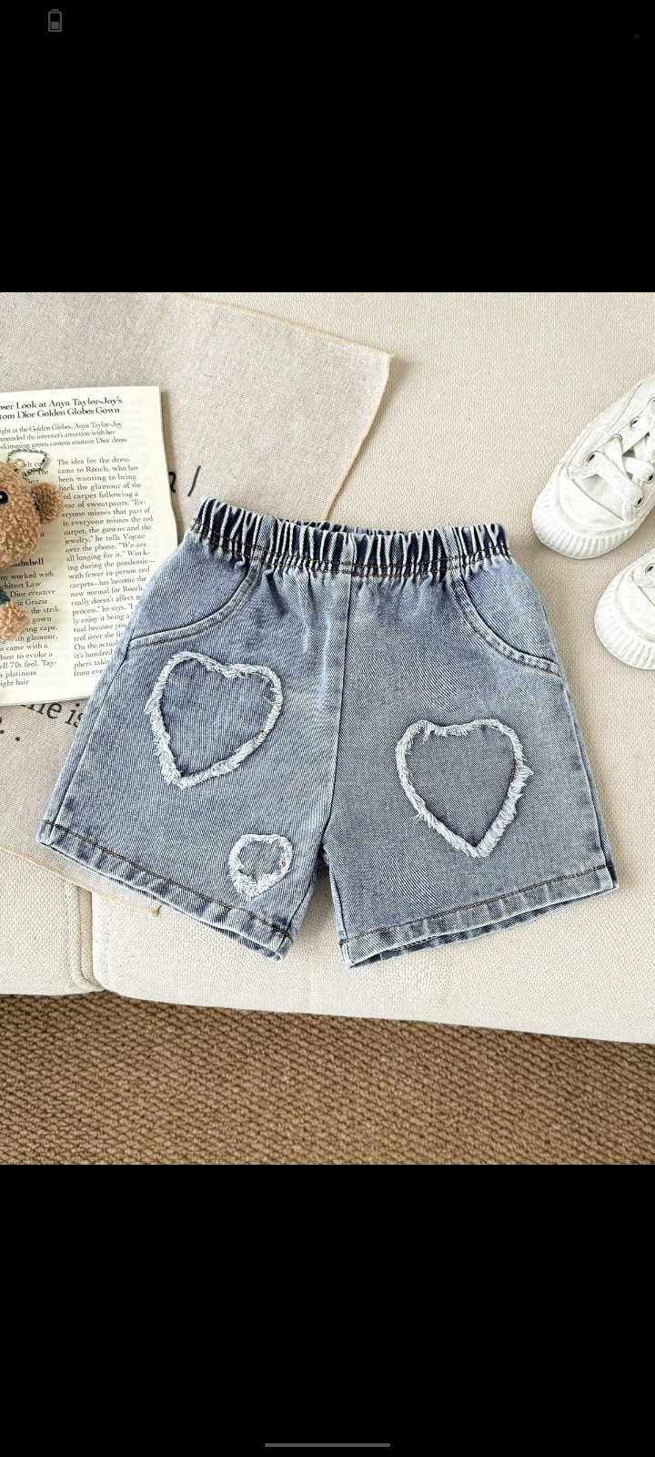 شورت جينز شي ان قلوب