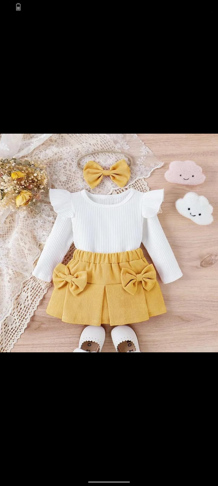 طقم بناتي سكيرت+توب