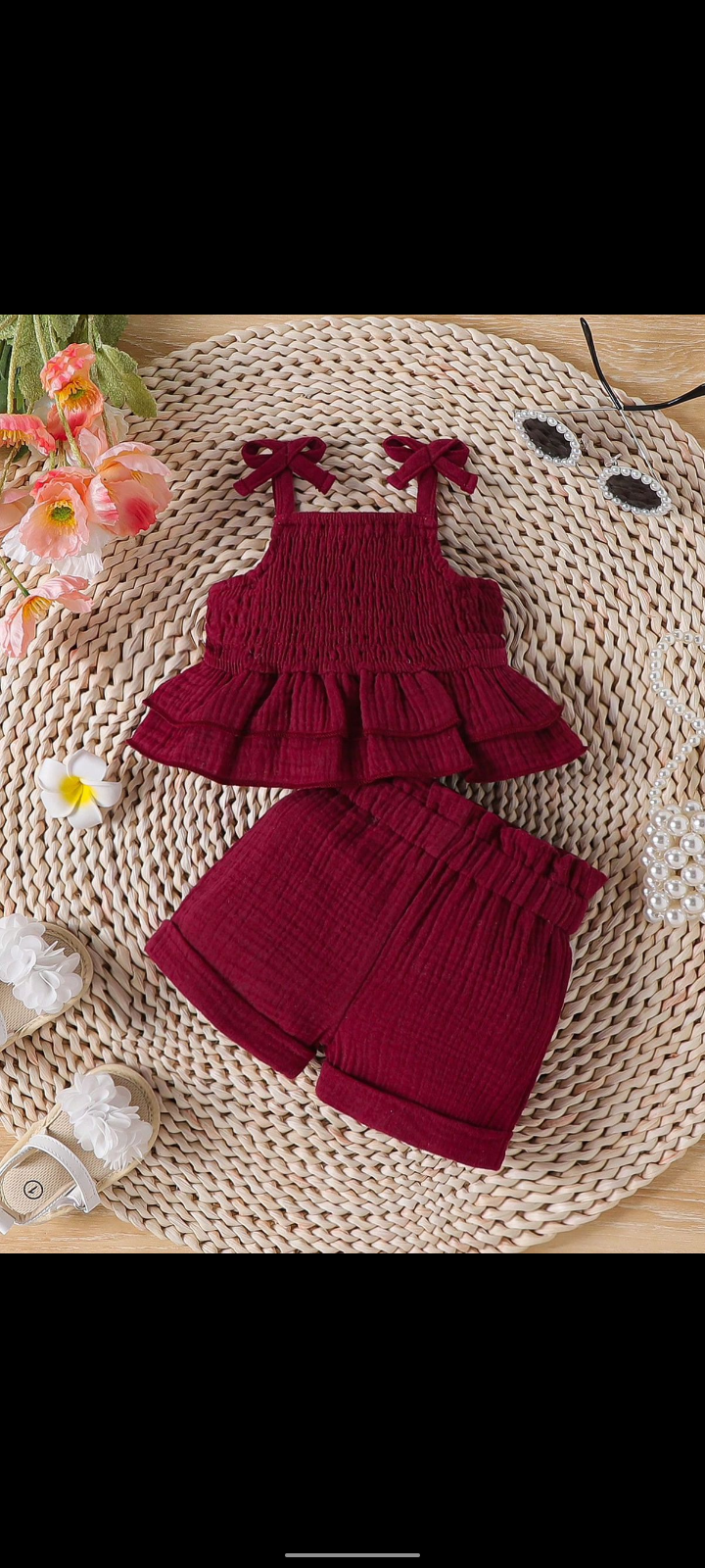 طقم بناتي بيبي قطعتين