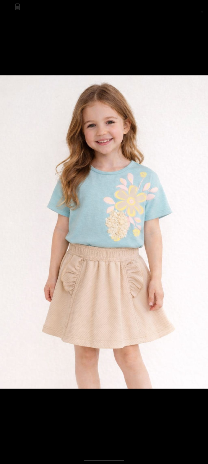 طقم بناتي سكيرت باندا