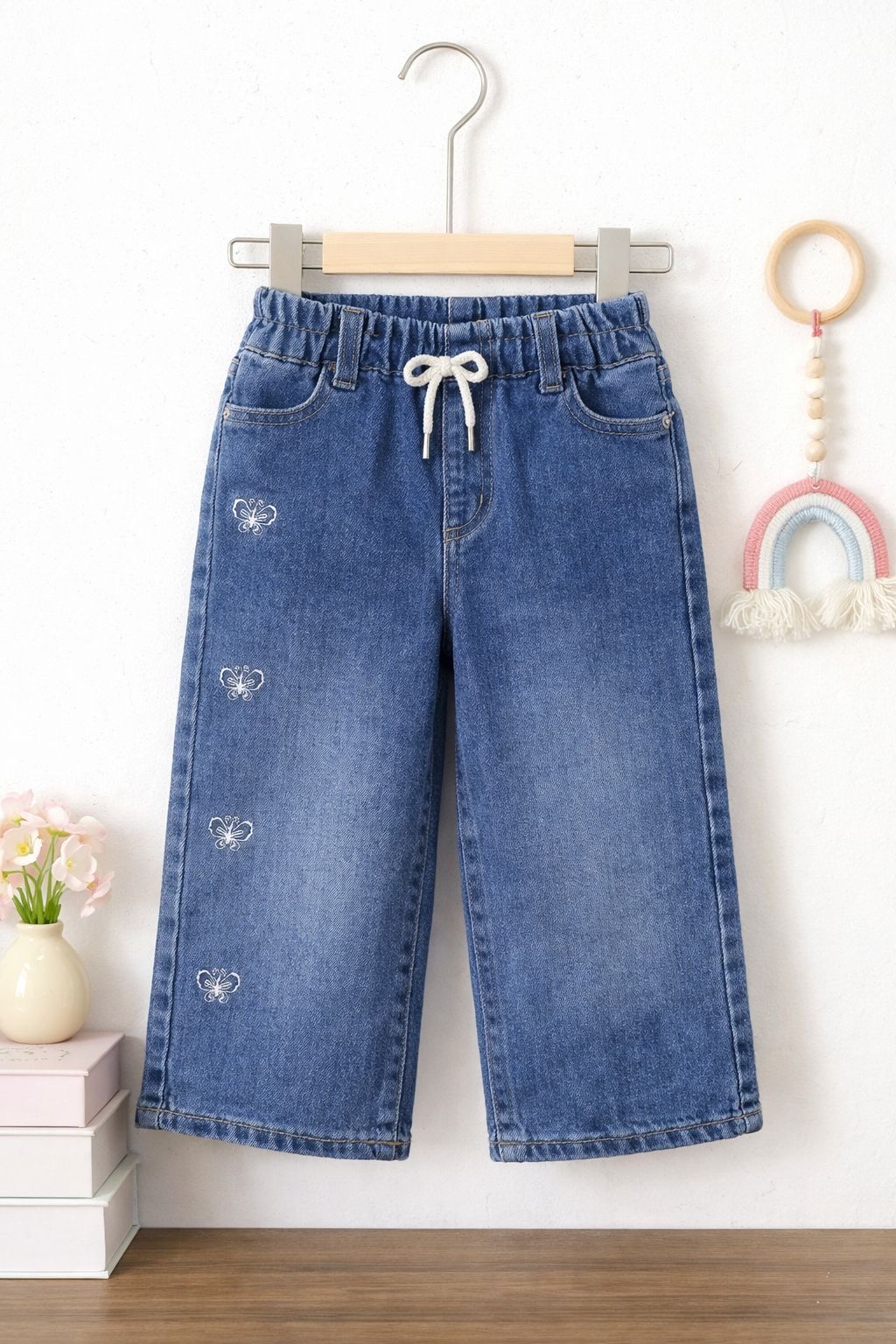 جينز بناتي مطبوع