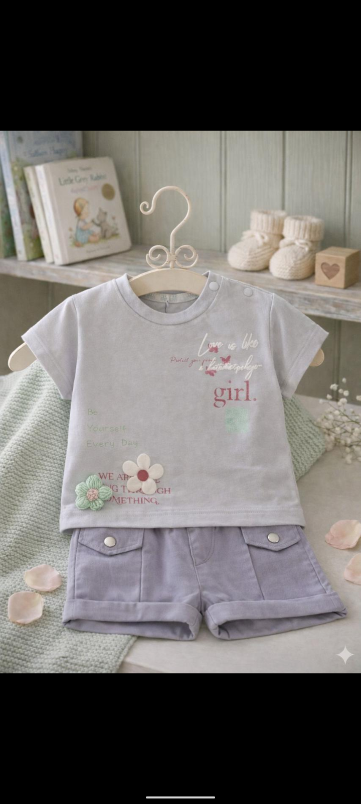 طقم بناتي شورت ميلتون