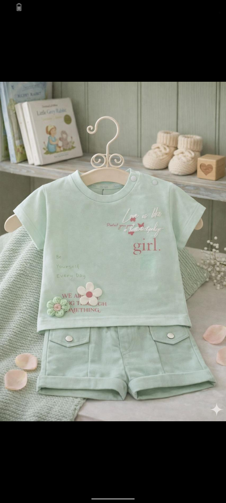 طقم بناتي شورت ميلتون